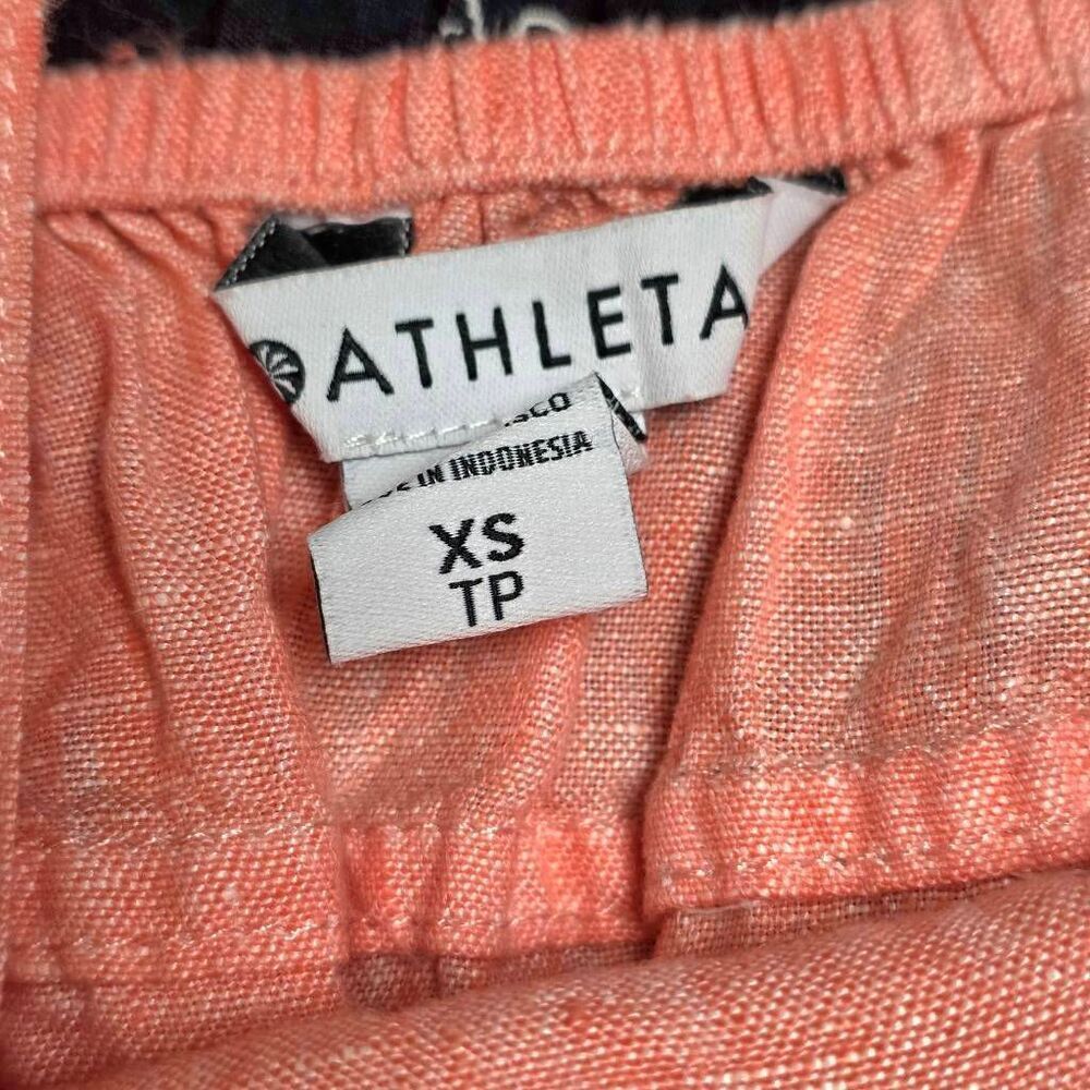 Athleta Voyager Linen Tank Coral Pink Adjustable Strap XS - Picture 7 of 8
